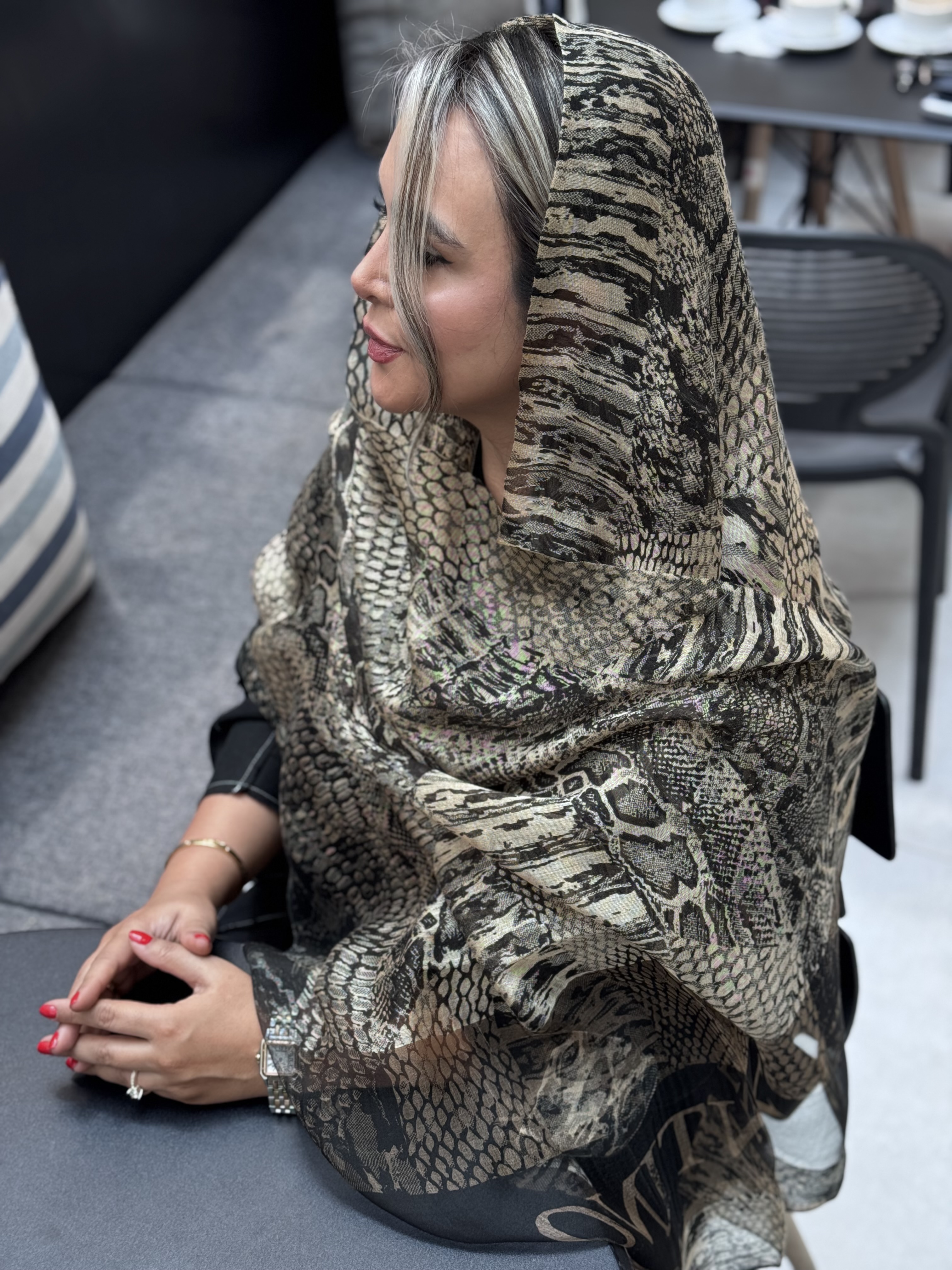 شال حریر نخ تافته