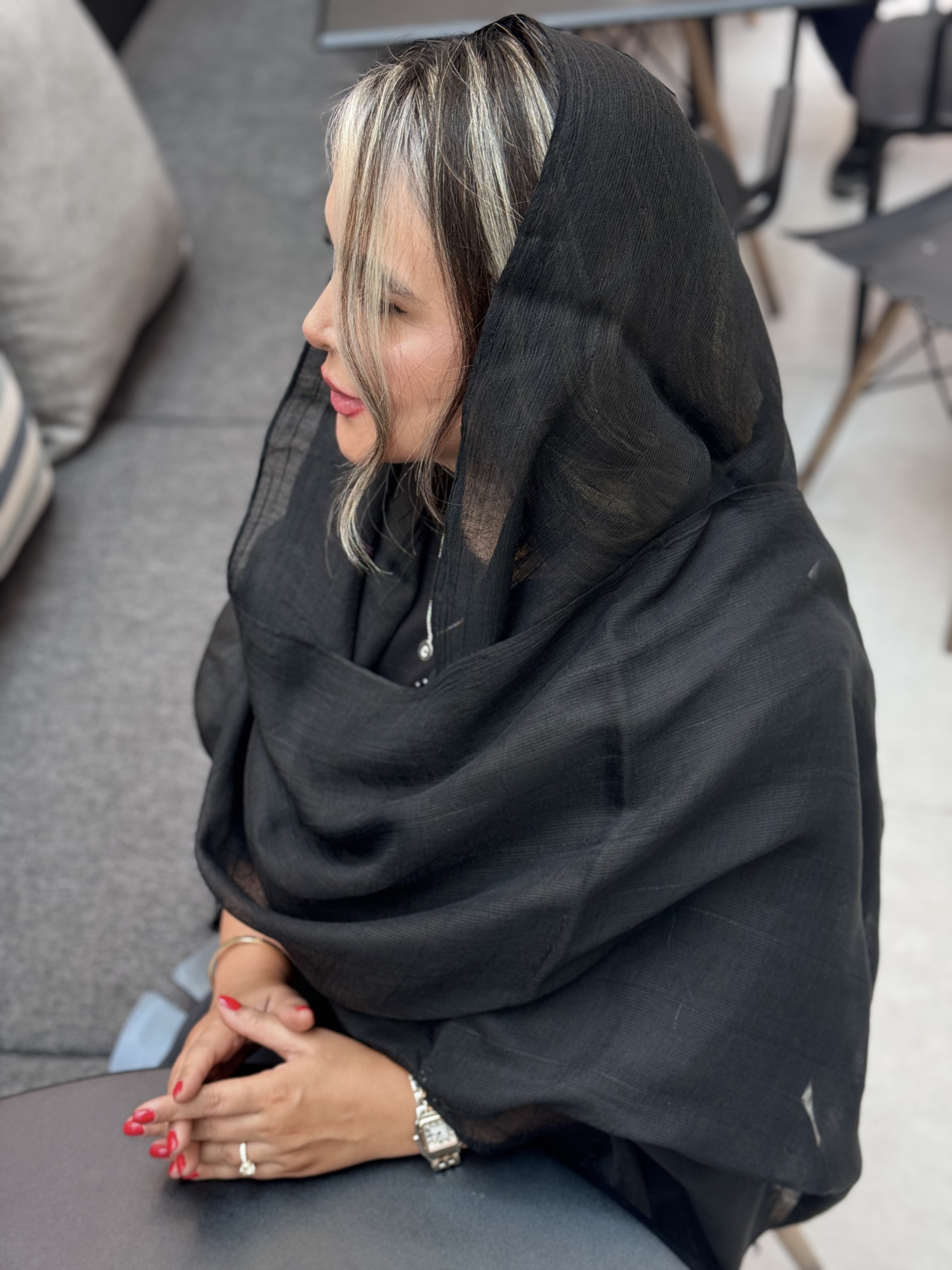 شال مشکی حریر ویسکوز