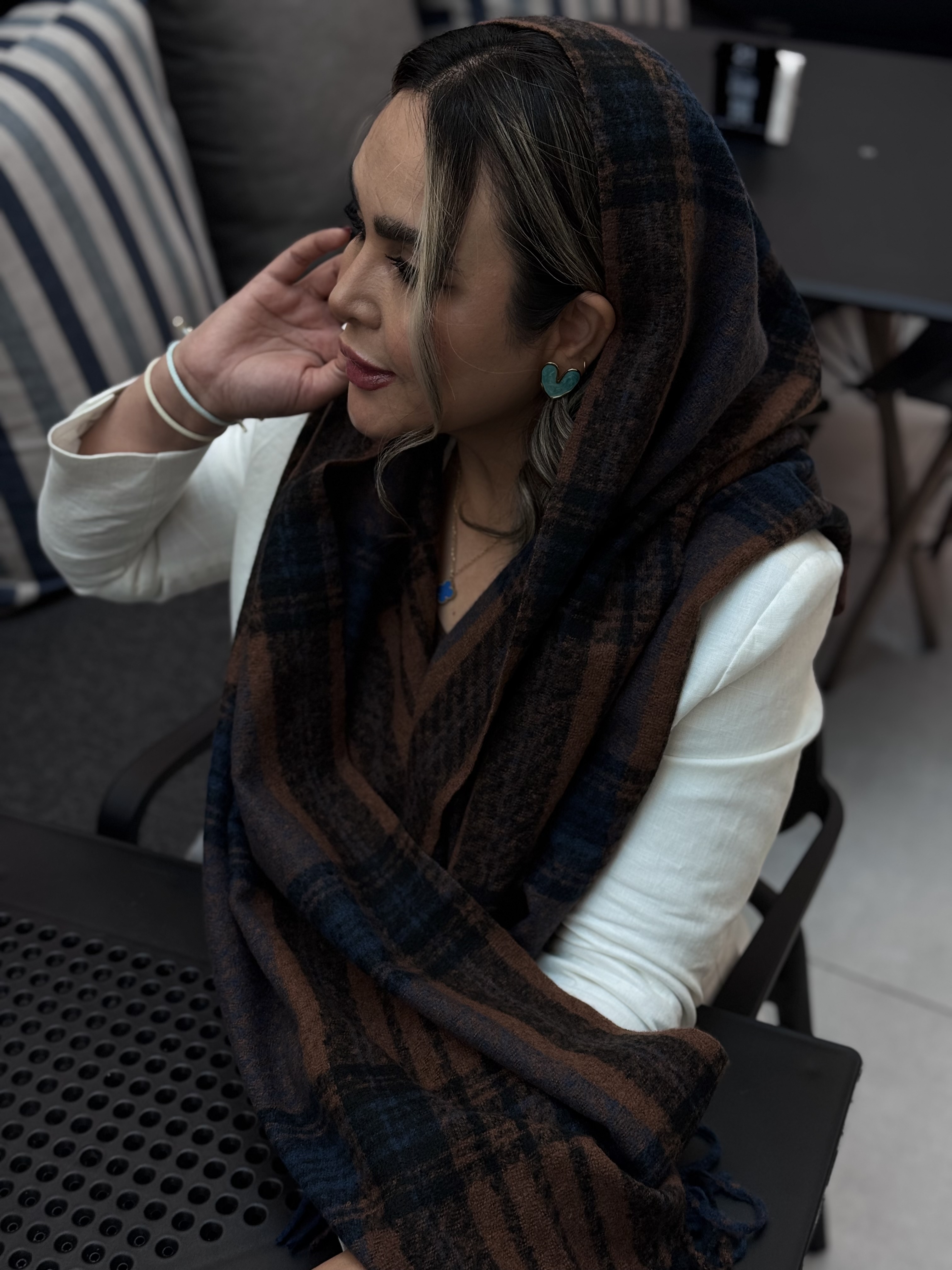 شال موهر چهار خونه